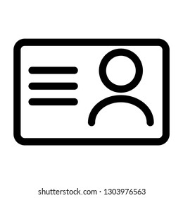 id card  icon. vector line icons design