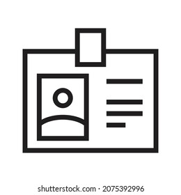 ID card Icon vector Line for web, presentation, logo, Icon Symbol