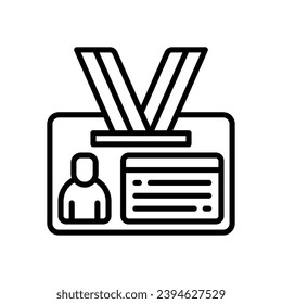 id card icon. vector line icon for your website, mobile, presentation, and logo design.