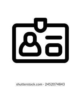 id card icon. vector line icon for your website, mobile, presentation, and logo design.