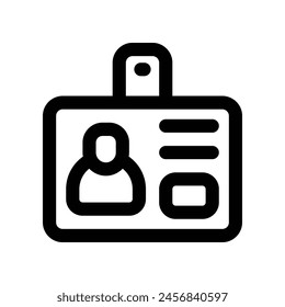 id card icon. vector line icon for your website, mobile, presentation, and logo design.
