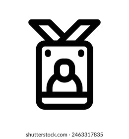 ícono de tarjeta de identificación. ícono de línea de Vector para su Sitio web, móvil, presentación y diseño de logotipo.