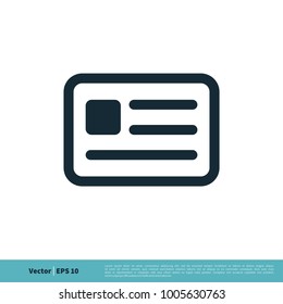 ID Card Icon Vector Logo Template Illustration Design. Vector EPS 10.