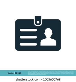 ID Card Icon Vector Logo Template Illustration Design. Vector EPS 10.