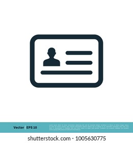 ID Card Icon Vector Logo Template Illustration Design. Vector EPS 10.