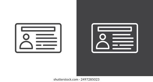 Id card icon vector logo set collection for web app ui