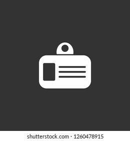 id card icon vector. id card sign on black background. id card icon for web and app