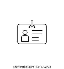id card Icon Vektorillustration Zeichen einzeln für Grafik und Web Design. Symbolvorlage für die ID-Karte, die auf weißem Hintergrund editierbar ist.