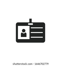 id card Icon vector sign isolated for graphic and web design. id card symbol template color editable on white background.