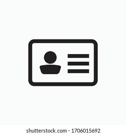 id card icon vector sign symbol isolated