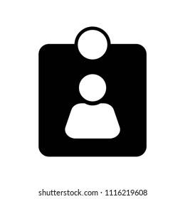 Id card icon vector icon. Simple element illustration. Id card symbol design. Can be used for web and mobile.