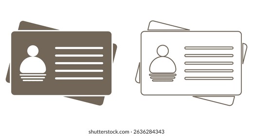 ID CARD icon. Vector solid icons.