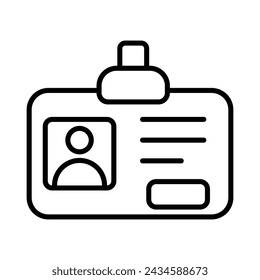 ID card icon vector stock illustration.