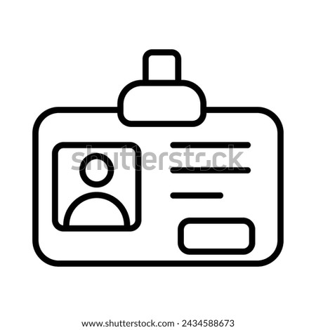 ID card icon vector stock illustration.