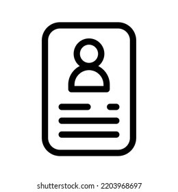 Icono De Tarjeta De Identificación Ilustración De Diseño De Símbolo De Vector