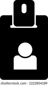 id card icon vector symbol template on white background..eps