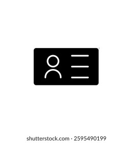 ID card icon vector template