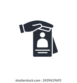 id card icon. vector.Editable stroke.linear style sign for use web design,logo.Symbol illustration.