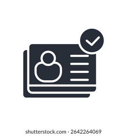 ID-Kartensymbol. vector.Editable stroke.linear style Zeichen zur Verwendung Web-Design, logo.Symbol-Illustration.