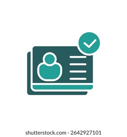 ícone de cartão de identificação. vetor.Sinal editável de estilo traço.linear para usar design da Web,ilustração logo.Symbol.