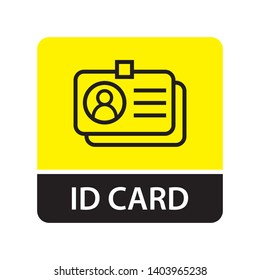 Id card icon for web and mobile