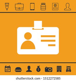 ID card icon for web and mobile