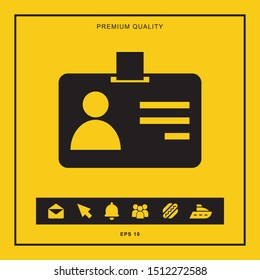 ID card icon for web and mobile
