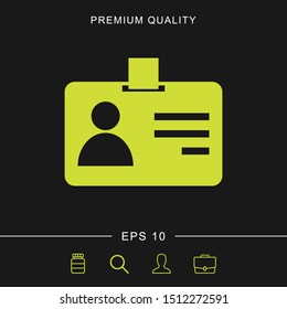 ID card icon for web and mobile