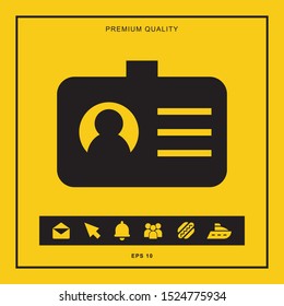 ID card icon for web and mobile
