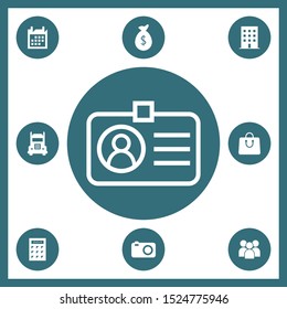 ID card icon for web and mobile