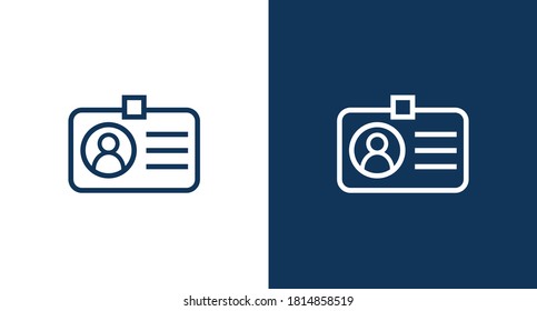 Icono de tarjeta de identificación para web y móvil