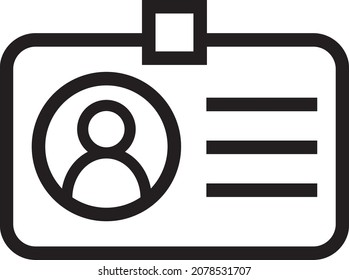 ID card icon for web and mobile