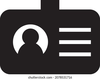 Icono de tarjeta de identificación para web y móvil