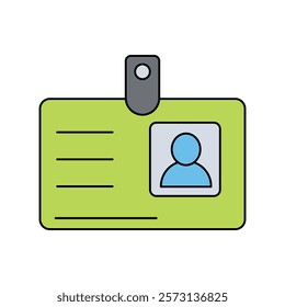 id card icon with white background vector stock illustration
