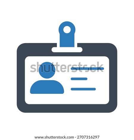ID card icon. Work ID card, Driver's license icon