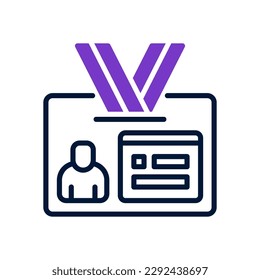 icono de tarjeta de identificación para tu sitio web, móvil, presentación y diseño de logotipo.