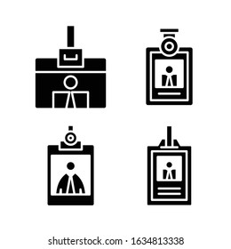 ID card icons, business card vector set