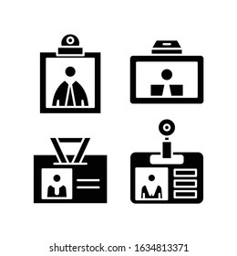 ID card icons, business card vector set