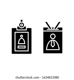 ID card icons, business card vector set