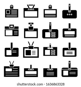 ID card icons, business card vector set