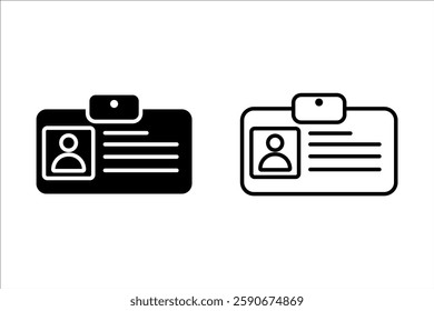 Id card icons set. for mobile concept and web design on white background