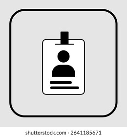ID card icons, smart arts for ux ui, new modern, editable icon for project, vector illustration file, popular icon isolated.