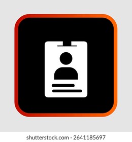 ID card icons, smart arts for ux ui, new modern, editable icon for project, vector illustration file, popular icon isolated.