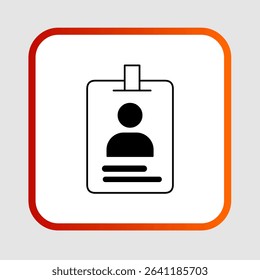 ID card icons, smart arts for ux ui, new modern, editable icon for project, vector illustration file, popular icon isolated.