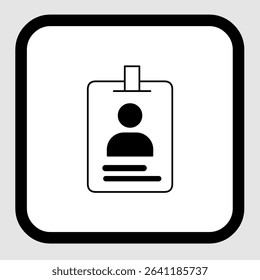 ID card icons, smart arts for ux ui, new modern, editable icon for project, vector illustration file, popular icon isolated.