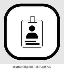 ID card icons, smart arts for ux ui, new modern, editable icon for project, vector illustration file, popular icon isolated.