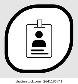 ID card icons, smart arts for ux ui, new modern, editable icon for project, vector illustration file, popular icon isolated.