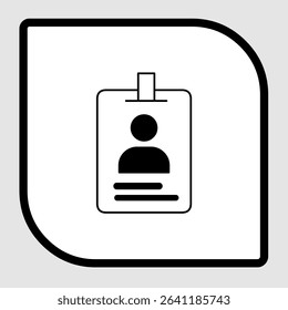 ID card icons, smart arts for ux ui, new modern, editable icon for project, vector illustration file, popular icon isolated.