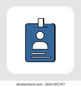 ID card icons, smart arts for ux ui, new modern, editable icon for project, vector illustration file, popular icon isolated.