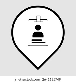 ID card icons, smart arts for ux ui, new modern, editable icon for project, vector illustration file, popular icon isolated.